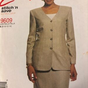 Vintage Rare Easy  Stitch n Save 9609 Pattern Skirt Set Sizes 8 10 12 14 Uncut